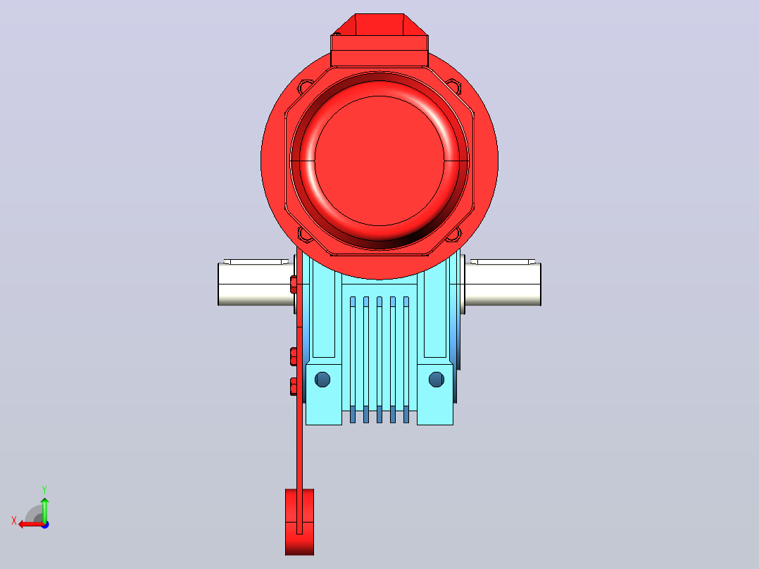 NMRV130蜗轮蜗杆减速机[RV130-E-80-2.2kW-A1-SZ]后视图
