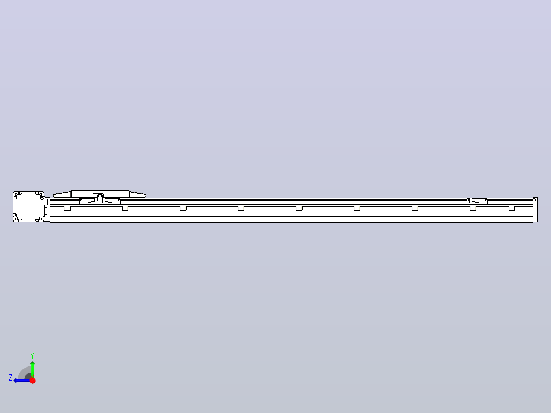 机器人皮带驱动直线轴TPA-GCB-150-P80-L950-DL-M75-N3右视图
