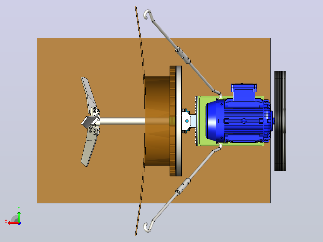 侧向搅拌器后视图