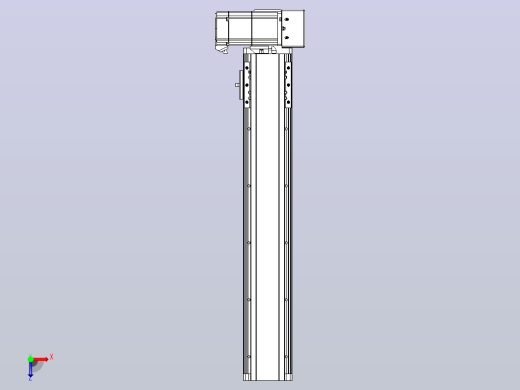 皮带直线轴半封闭可选导轨TPA-HNB-85D-90-L400-LU-Y-P20-N3俯视缩略图