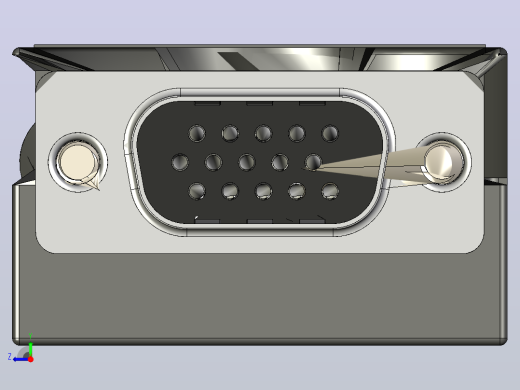 模块化电路连接器VGA DB15-Macho右视缩略图