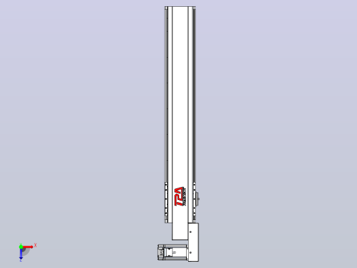 皮带直线轴半封闭可选导轨TPA-HNB-120D-110-L600-MR-Y-P40-N3俯视缩略图