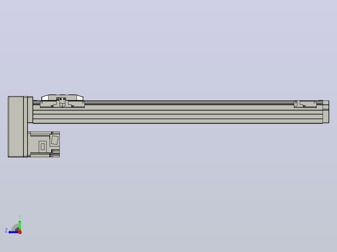 滚珠丝杠直线轴内置导轨TPA-GCR-65-1610C-L550-MP-M40-N3右视图