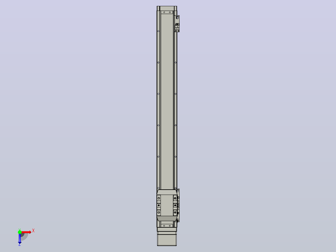 滚珠丝杠直线轴内置导轨TPA-GCR-65-1610C-L550-MP-M40-N3俯视图
