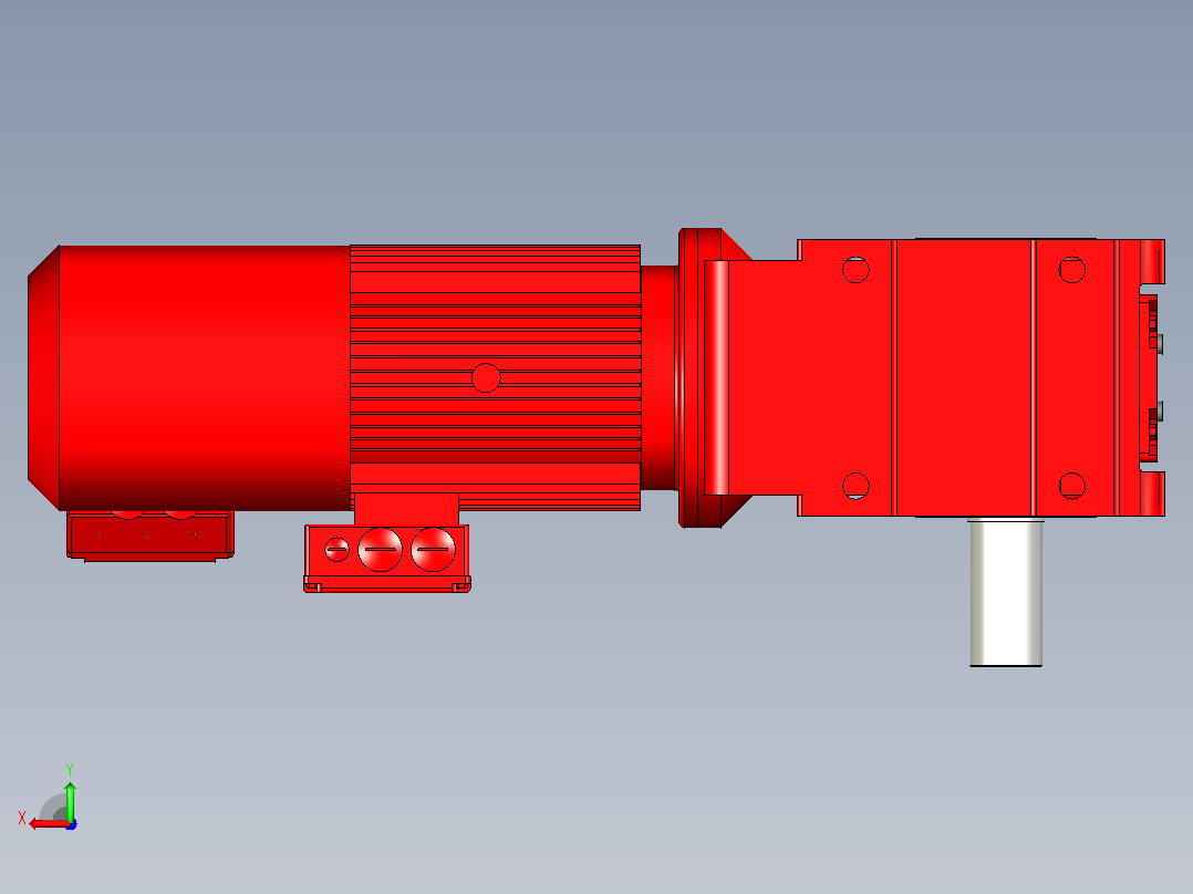K87DV132S4-BMG-V2减速机后视图
