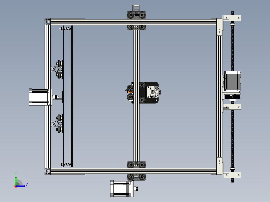 3D打印机左视图
