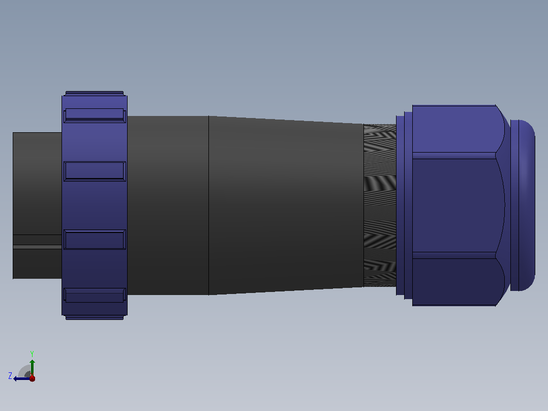 SP2110P[SP2110P-5]航空插头，多芯接头，连接器右视图