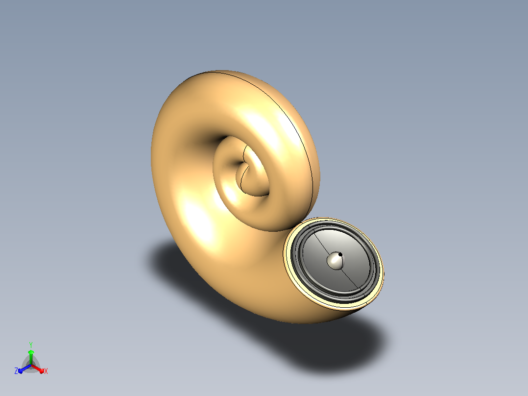 鹦鹉螺音箱.STEP正等轴测图