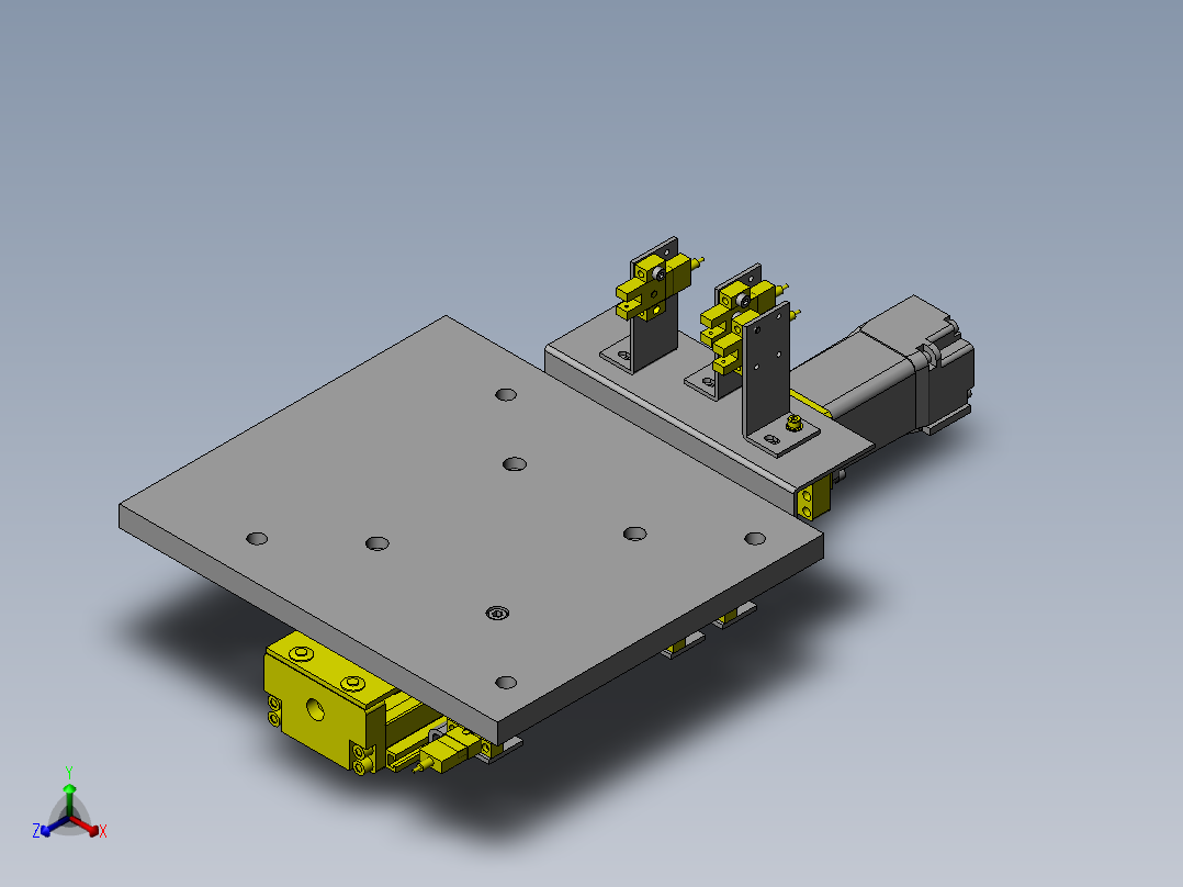 XYθ滑台正等轴测图