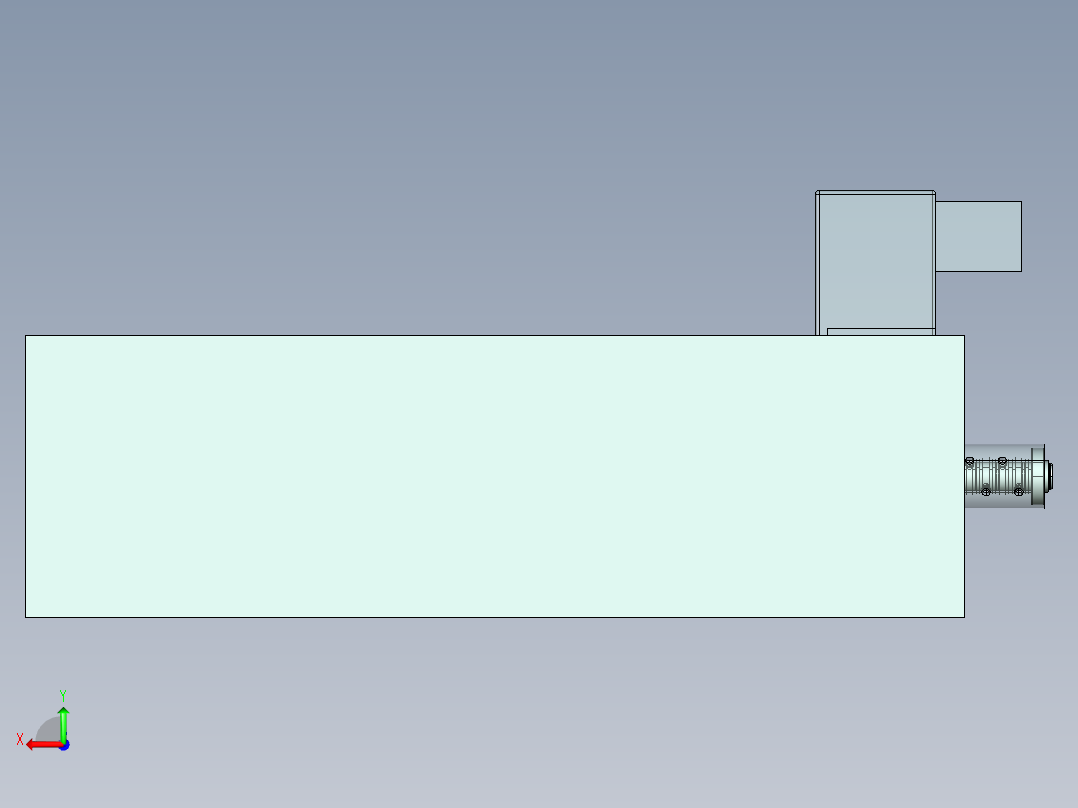 四轴转台液压夹具后视图