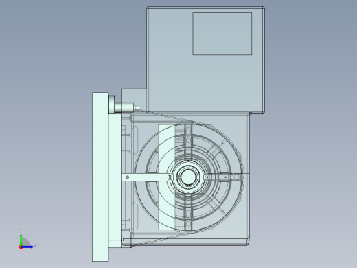 四轴转台液压夹具左视缩略图
