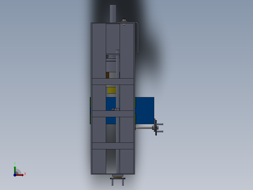 自制车床前视图