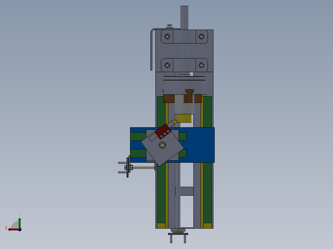自制车床后视图