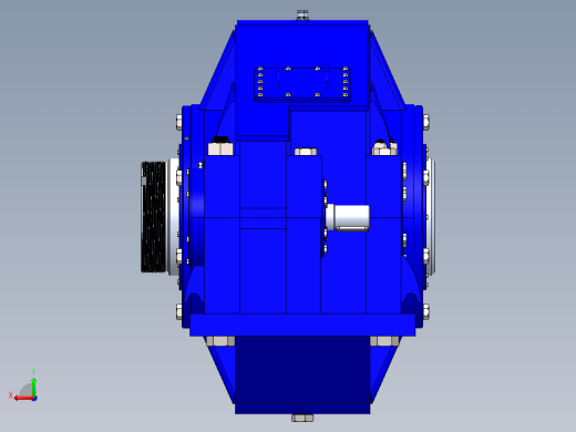 三级斜齿轮减速箱3D图纸 Solidworks设计 附IGS STEP后视缩略图