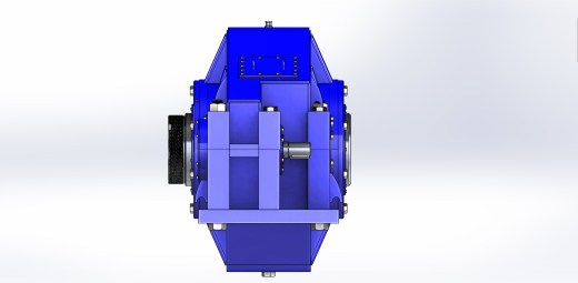 三级斜齿轮减速箱3D图纸 Solidworks设计 附IGS STEP缩略图