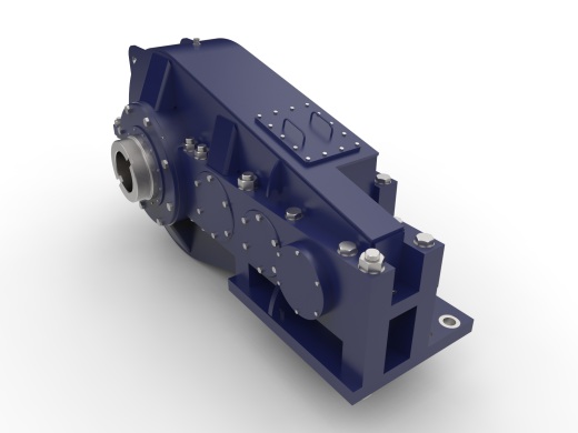 三级斜齿轮减速箱3D图纸 Solidworks设计 附IGS STEP缩略图