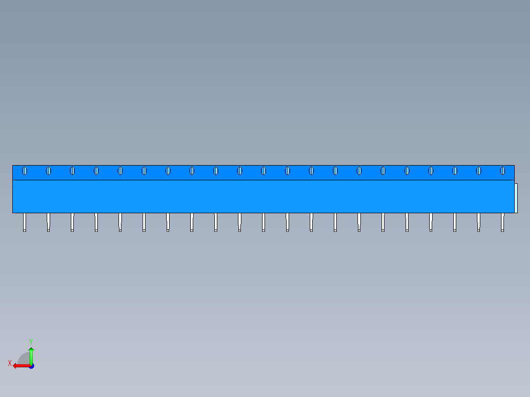 DEGSON DG306 系列 5.0 接线端子-DG306-5.0-21P-12-00AH后视图