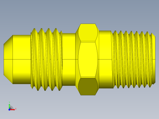 喇叭形 45D 半接头连接器-FLARE 45D 1-4 Tube OD-7-16-20 x 1-8 NPT.STEP前视缩略图