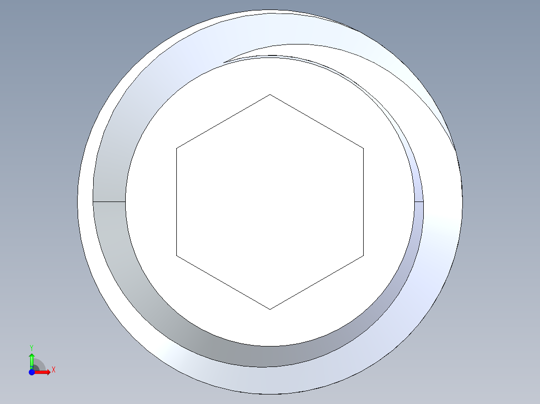 UNC 平头紧定螺钉-UNC SET SCREW 8-32 x0.500.STEP前视图