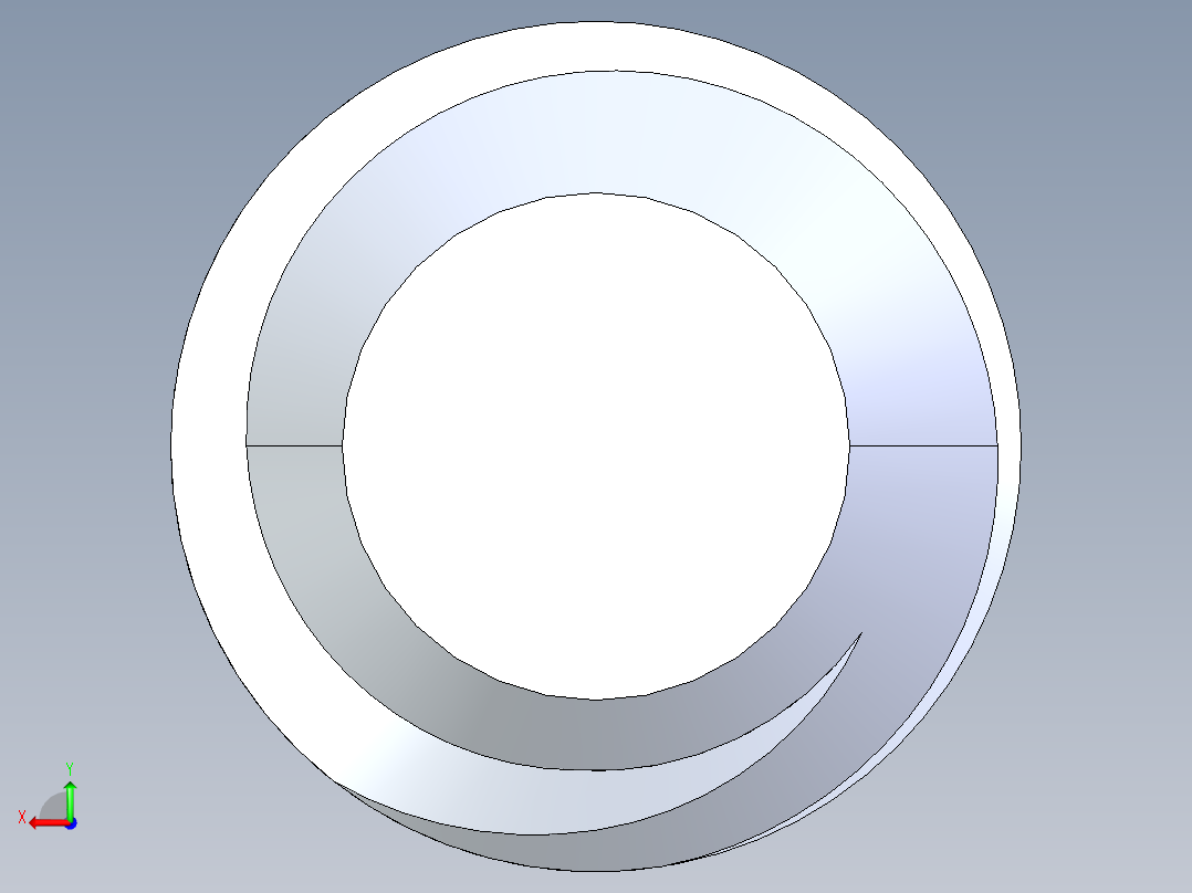 UNC 平头紧定螺钉-UNC SET SCREW 8-32 x0.500.STEP后视图