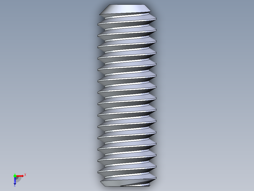 UNC 平头紧定螺钉-UNC SET SCREW 8-32 x0.500.STEP俯视图