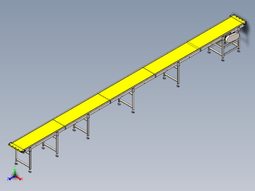 10米皮带线三维模型