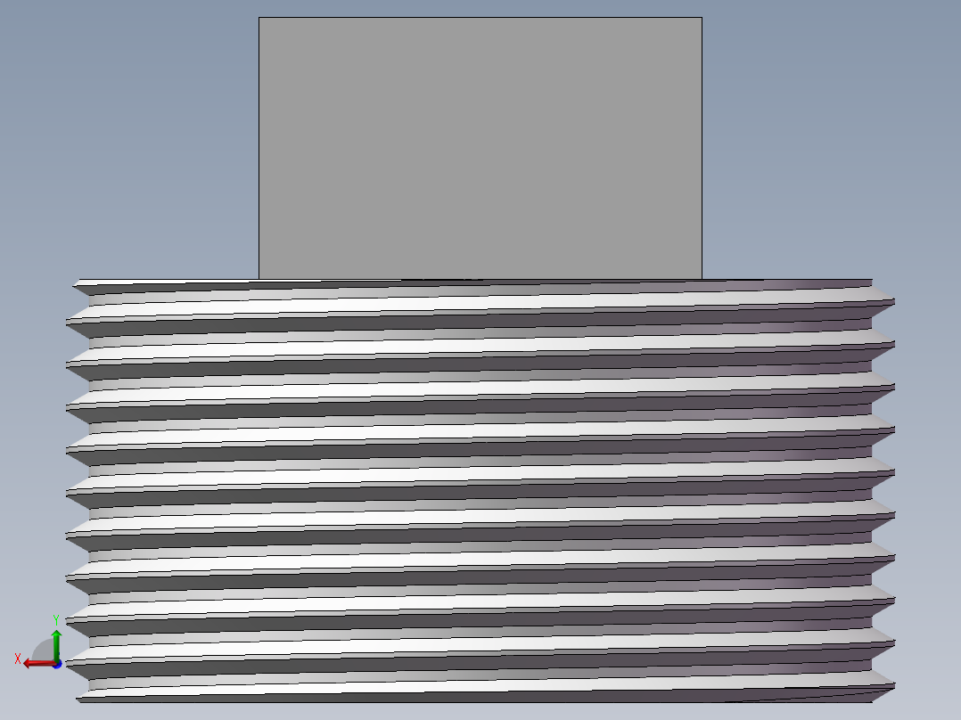 四角塞头 DN32后视图