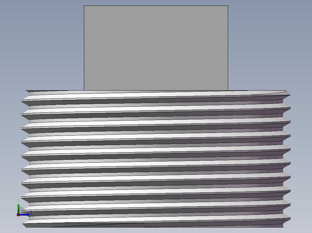 四角塞头 DN32左视图