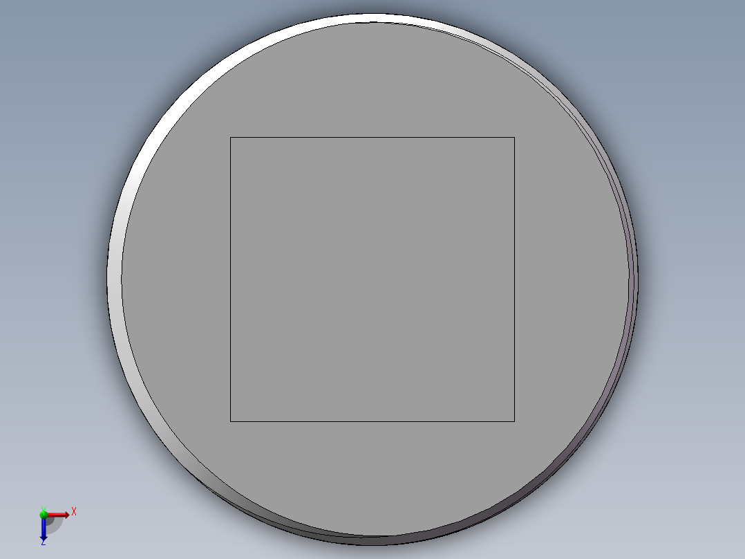 四角塞头 DN32俯视图