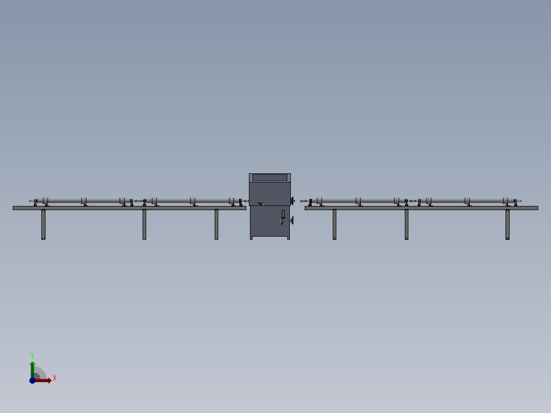 棒料清洗机前视图