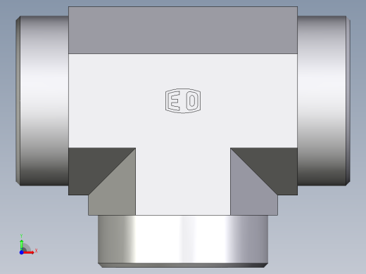 卡套式工业通用硬管接头EO_Union_tee_T42LCFX前视缩略图