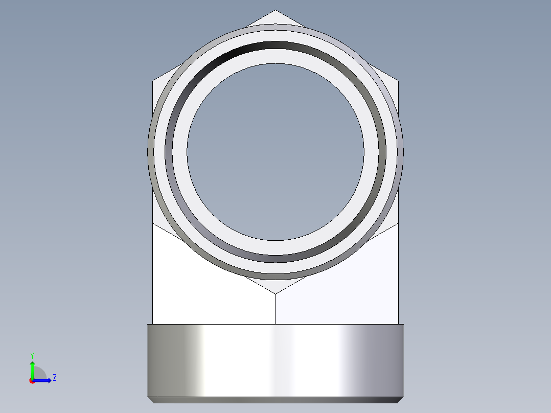 卡套式工业通用硬管接头EO_Union_tee_T42LCFX左视图