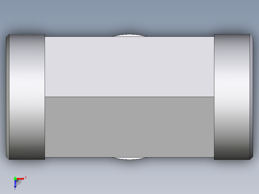 卡套式工业通用硬管接头EO_Union_tee_T42LCFX俯视图