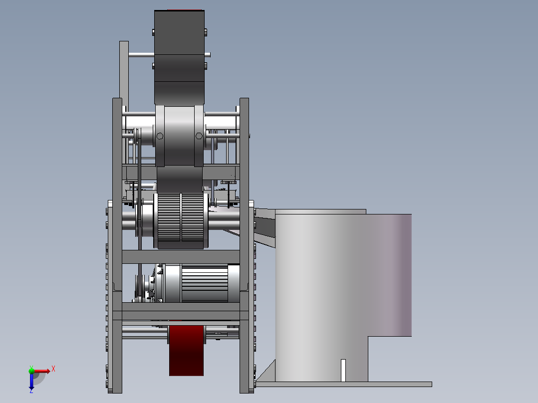 鞭炮编织机俯视图