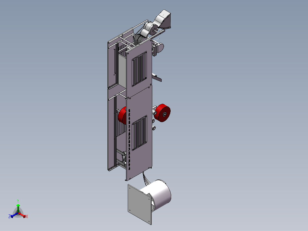 鞭炮编织机正等轴测图