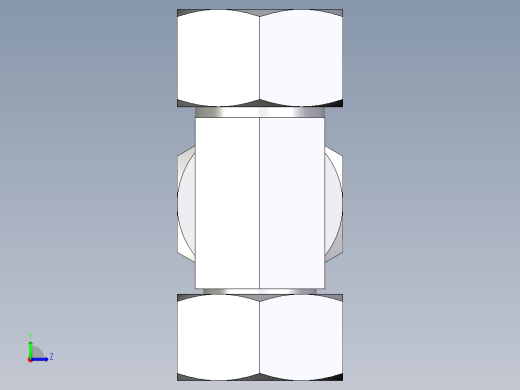 卡套式工业通用硬管接头EO_Swivel_nut_run_tee_EL25SCF左视缩略图