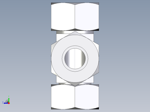 卡套式工业通用硬管接头EO_Swivel_nut_run_tee_EL25SCF右视缩略图