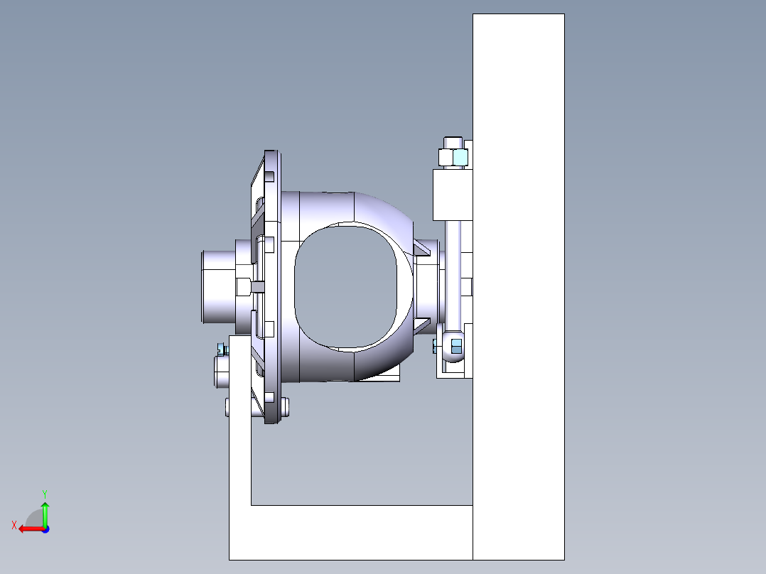 民意车差速器壳体加工工艺编制及专用夹具设计【三维图】后视图