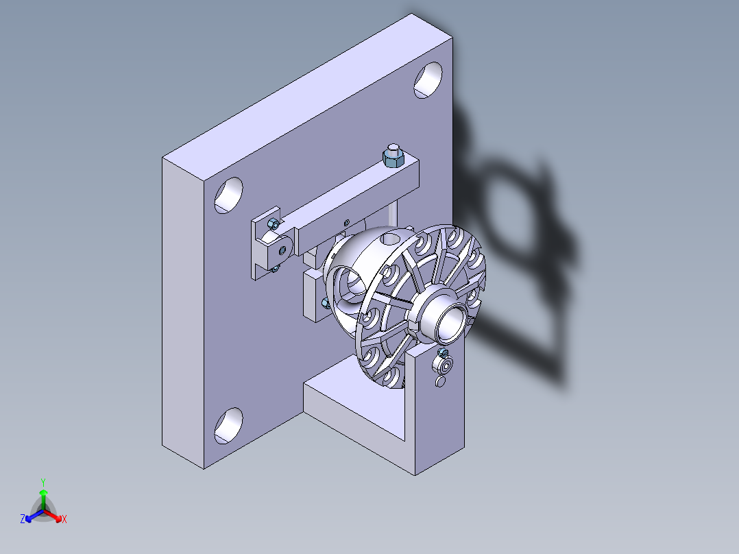 民意车差速器壳体加工工艺编制及专用夹具设计【三维图】正等轴测图