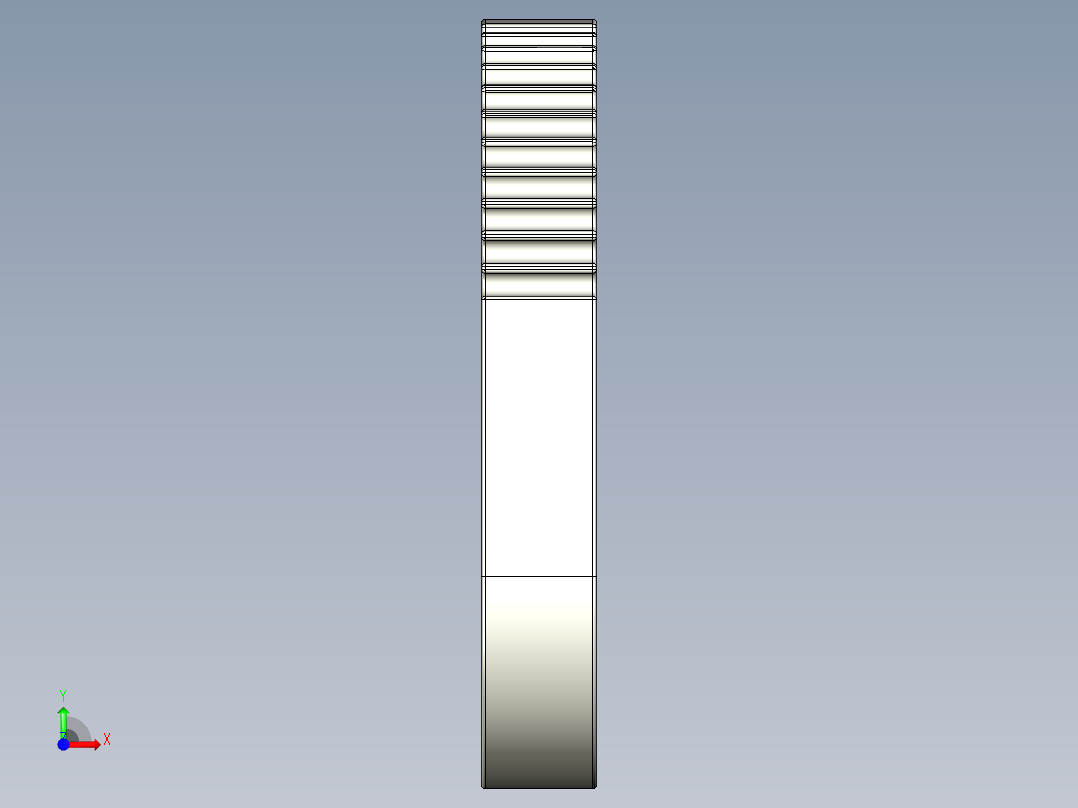 取手(鋁合金)SG1,SG2-3D多系列多零件图纸模型前视图