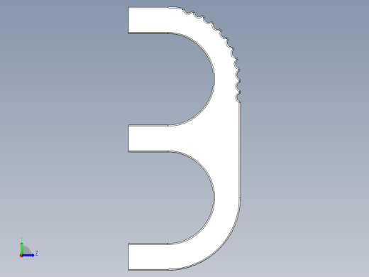 取手(鋁合金)SG1,SG2-3D多系列多零件图纸模型左视缩略图