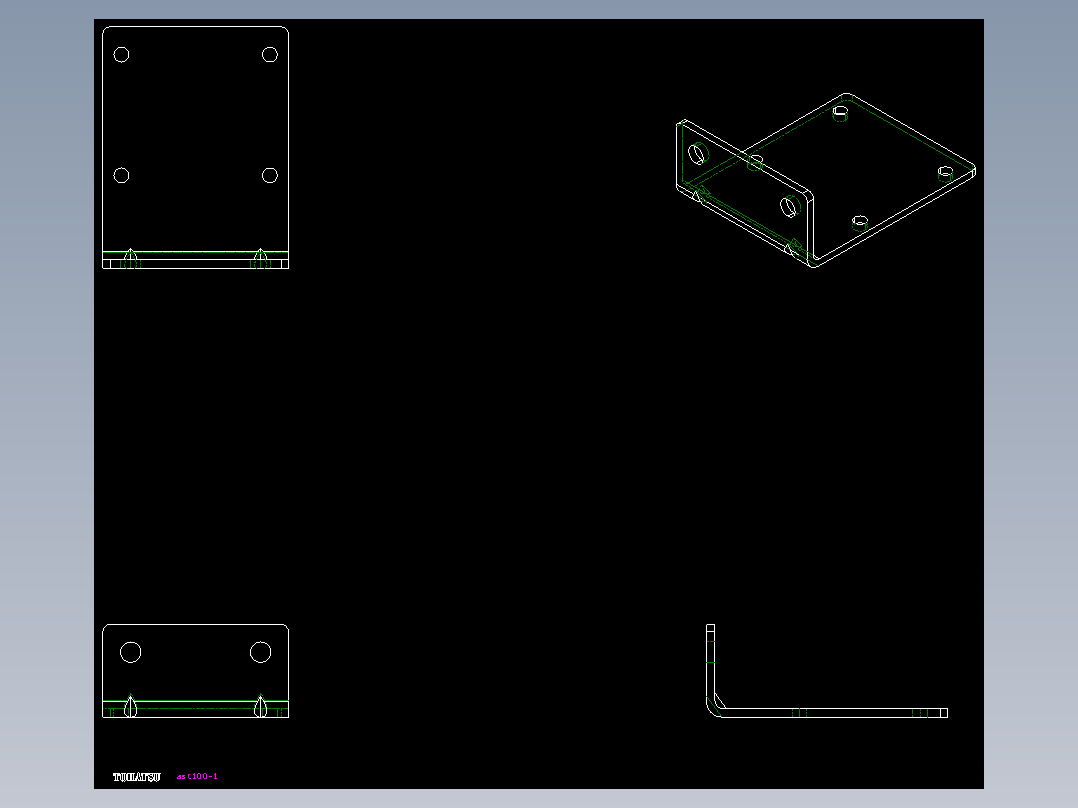 支架AST-1-2D多系列多零件图纸模型