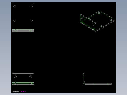 支架AST-1-2D多系列多零件图纸模型