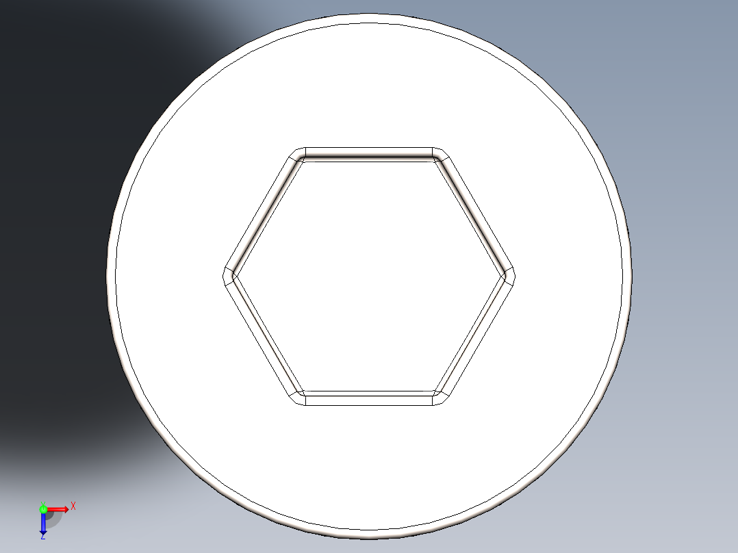 螺钉A2-70 DIN912内六角俯视图