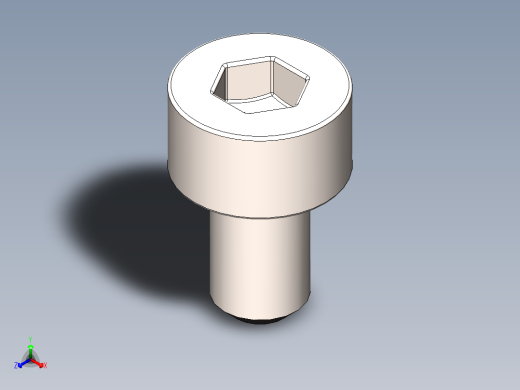 螺钉A2-70 DIN912内六角正等轴测缩略图