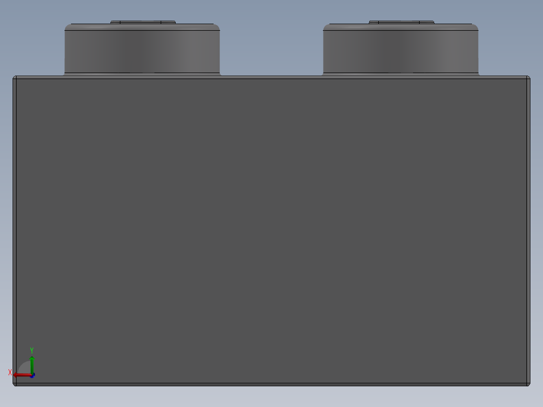 乐高套装 4421基本积木-4211387 - 3003 Medium Stone Grey Brick 2 x 2.SLDPRT后视图