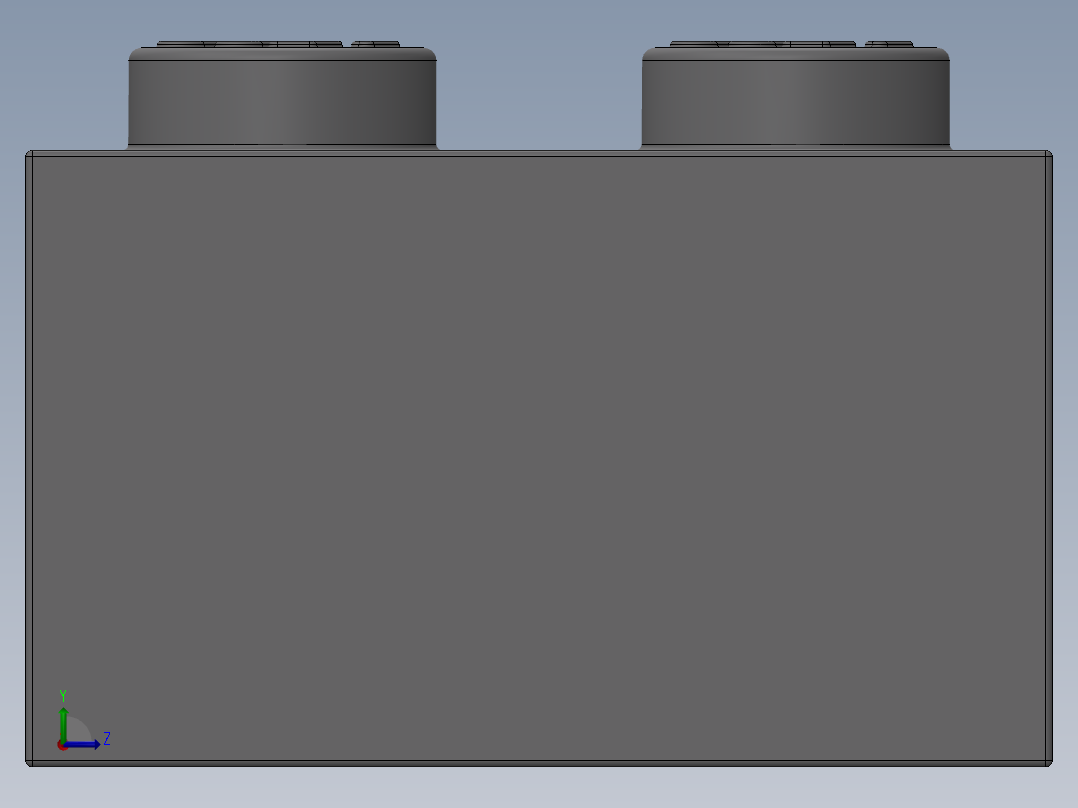 乐高套装 4421基本积木-4211387 - 3003 Medium Stone Grey Brick 2 x 2.SLDPRT左视图