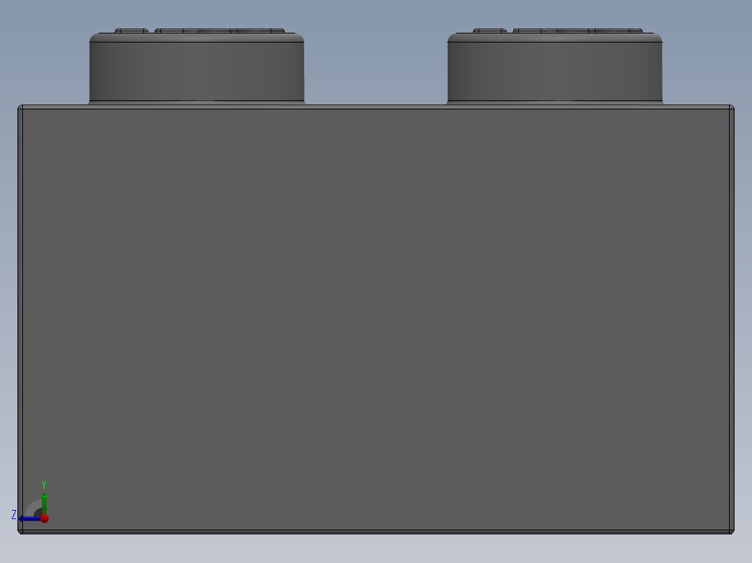 乐高套装 4421基本积木-4211387 - 3003 Medium Stone Grey Brick 2 x 2.SLDPRT右视图