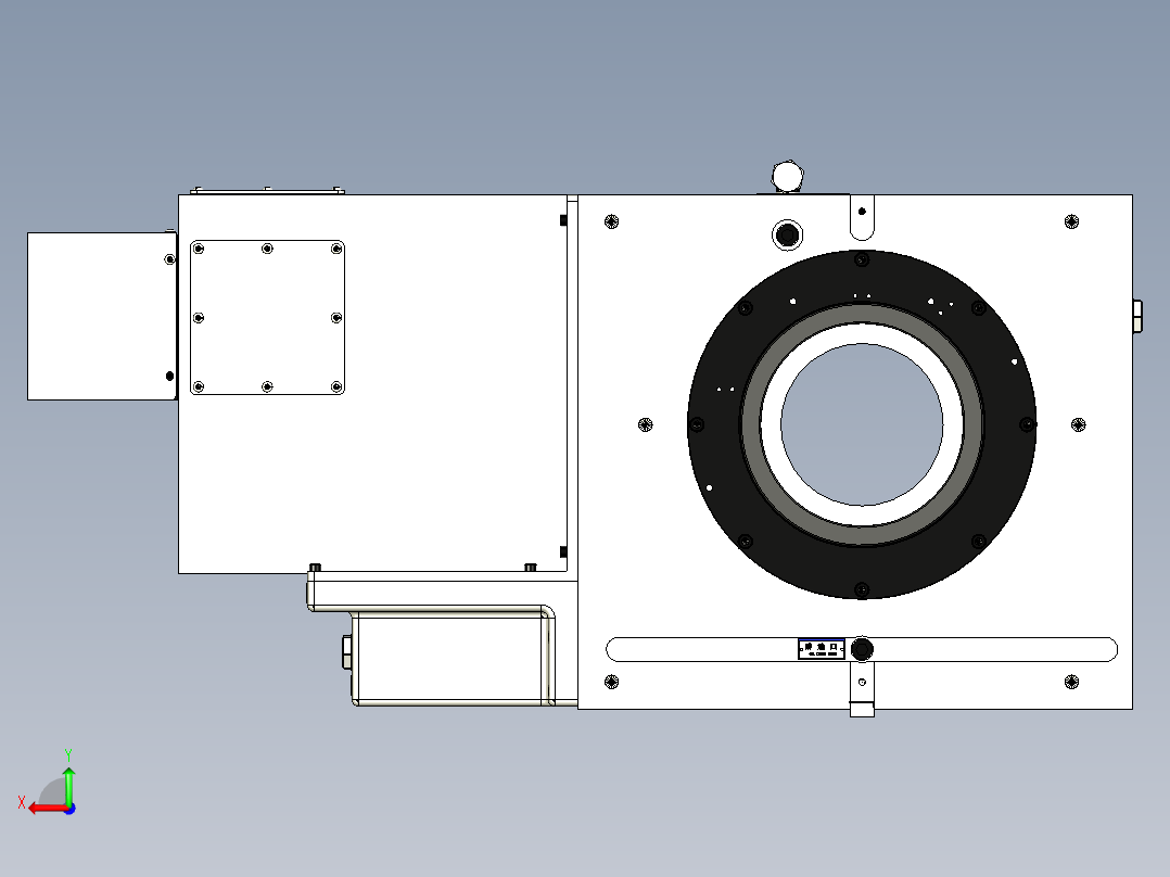 HR032EX-B0(四轴转台)外型圖后视图