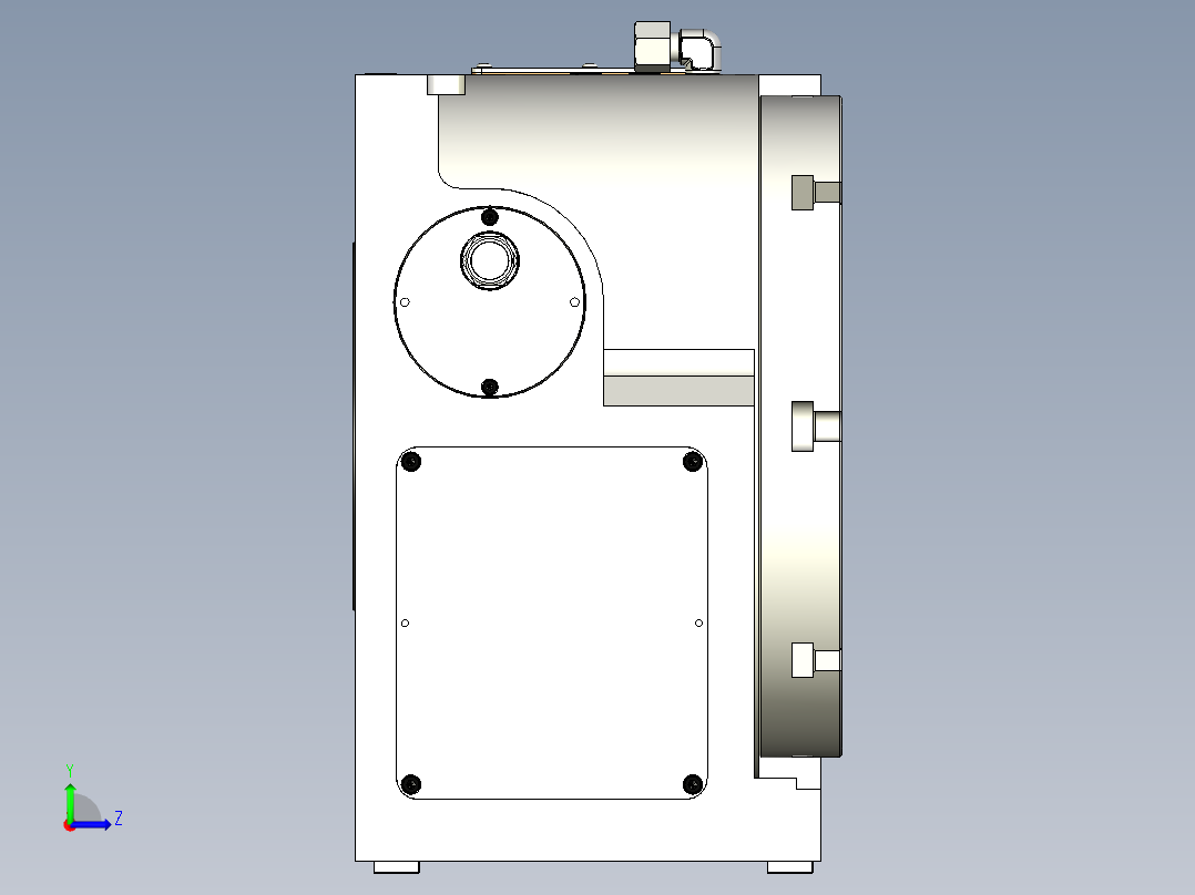 HR032EX-B0(四轴转台)外型圖左视图